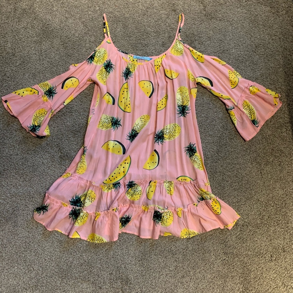 Pineapple pool cover up/ dress